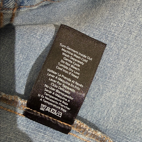 Frye Denim Mini Dress Size XS Button Front EUC Western - Picture 10 of 10